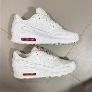 Nike Air White and Red Sneakers